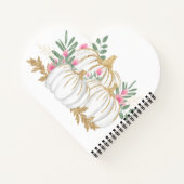 Cute Gold White en roze pomkin Guest Book Notitieboek (Achterkant)