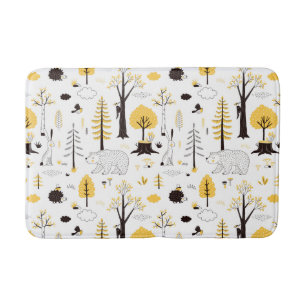 Cute Golden Bossen Scene Pattern Badmat