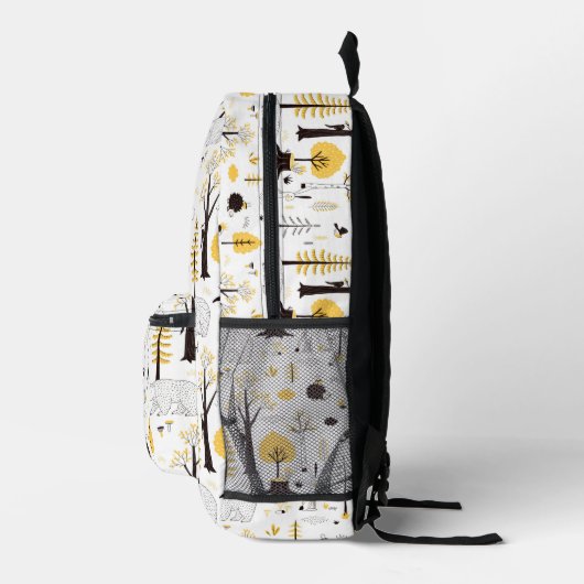 Cute Golden Bossen Scene Pattern Bedrukte Rugzak (Rechts)