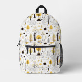 Cute Golden Bossen Scene Pattern Bedrukte Rugzak (Voorkant)