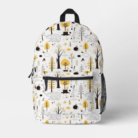 Cute Golden Bossen Scene Pattern Bedrukte Rugzak (Voorkant)