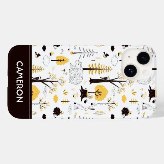 Cute Golden Bossen Scene Pattern Case-Mate iPhone Case (Achterkant (horizontaal))