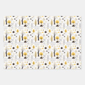 Cute Golden Bossen Scene Pattern Inpakpapier Vel (Voorkant 2)