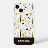 Cute Golden Bossen Scene Pattern iPhone Hoesje (Achterkant)