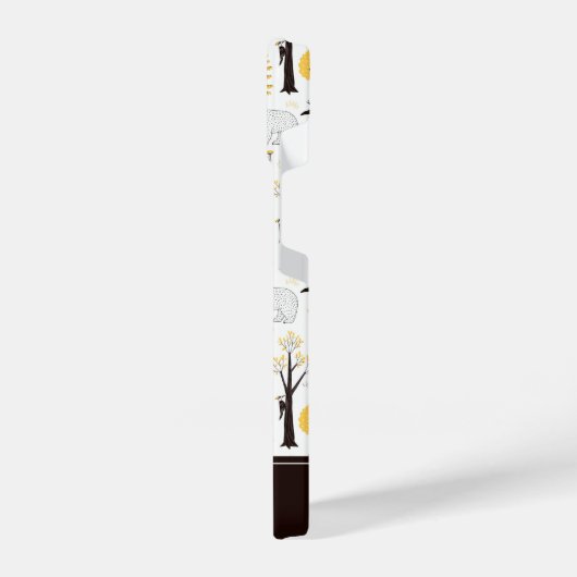 Cute Golden Bossen Scene Pattern iPhone Hoesje (Linkerkant)