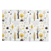 Cute Golden Bossen Scene Pattern Kussensloop (Achterkant)