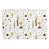Cute Golden Bossen Scene Pattern Kussensloop (Voorkant)