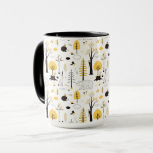 Cute Golden Bossen Scene Pattern Mok