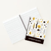 Cute Golden Bossen Scene Pattern Notitieboek (Binnen)