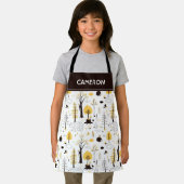 Cute Golden Bossen Scene Pattern Schort (Insitu)