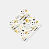 Cute Golden Bossen Scene Pattern Servet (Hoek)