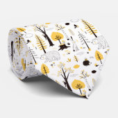 Cute Golden Bossen Scene Pattern Stropdas (Opgerold)