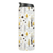 Cute Golden Bossen Scene Pattern Thermosbeker (Geroteerd rechts)