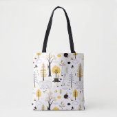 Cute Golden Bossen Scene Pattern Tote Bag (Voorkant)
