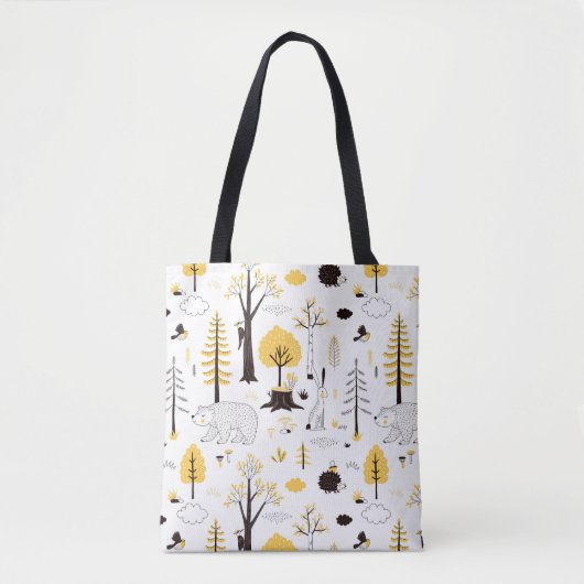 Cute Golden Bossen Scene Pattern Tote Bag (Voorkant)