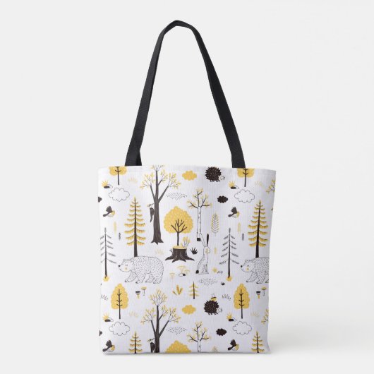 Cute Golden Bossen Scene Pattern Tote Bag (Achterkant)