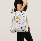 Cute Golden Bossen Scene Pattern Tote Bag (Dichtbij)