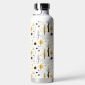 Cute Golden Bossen Scene Pattern Waterfles (Rechts)