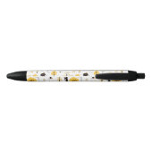 Cute Golden Bossen Scene Pattern Zwarte Inkt Pen (Achterkant)