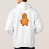 Cute Golden Bread Owl Mascot Illustration Hoodie (Achterkant)