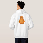 Cute Golden Bread Owl Mascot Illustration Hoodie (Achterkant volledig)