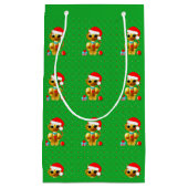 Cute Golden Christmas Cats Klein Cadeauzakje (Voorkant)