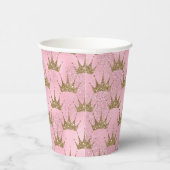 Cute Golden Crown Papieren Bekers (Rechts)