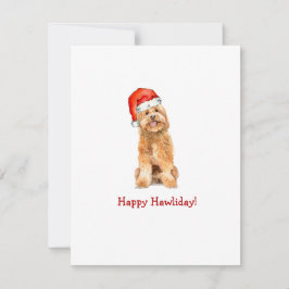 Cute Golden dole dog Flat Holiday-kaart Bedankkaart