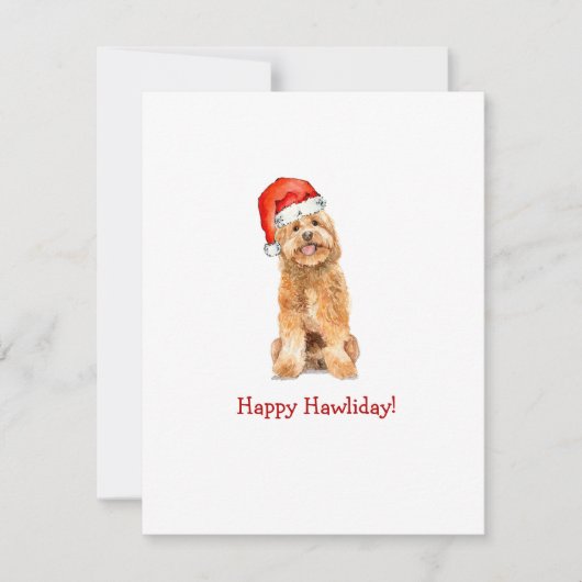 Cute Golden dole dog Flat Holiday-kaart Bedankkaart (Voorkant)