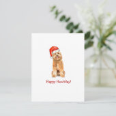Cute Golden dole dog Flat Holiday-kaart Bedankkaart (Staand voorkant)