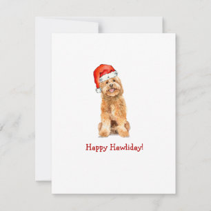 Cute Golden dole dog Flat Holiday-kaart Bedankkaart
