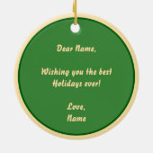 Cute Golden Doodle Ceramic Ornament (Achterkant)