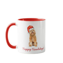 Cute Golden Doodle Dog Holiday