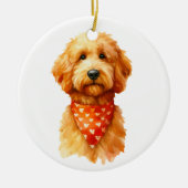 Cute Golden Doodle Dog Keramisch Ornament (Voorkant)