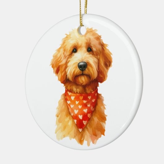 Cute Golden Doodle Dog Keramisch Ornament (Links)