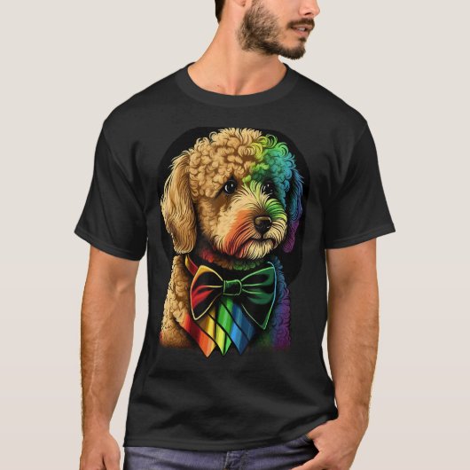 Cute Golden Doodle Dog on Goldendoodle T-shirt (Voorkant)