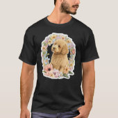 Cute Golden Doodle Flower summer Floral Goldendood T-shirt (Voorkant)