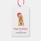 Cute Golden doodle Holiday Gift Labels Cadeaulabel (Voorkant)