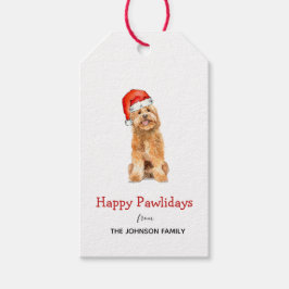 Cute Golden doodle Holiday Gift Labels Cadeaulabel