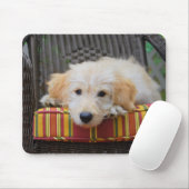 Cute Golden Doodle Puppy Mousepad Muismat (Met muis)