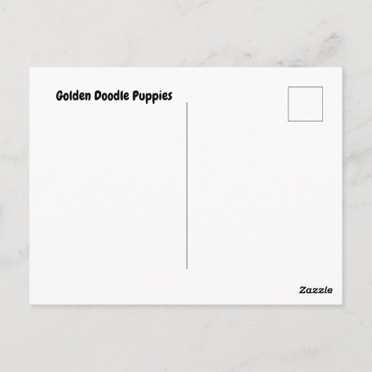 Cute Golden Doodles background Briefkaart (Achterkant)
