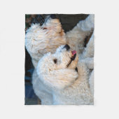 Cute Golden Doodles background Fleece Deken (Voorkant)
