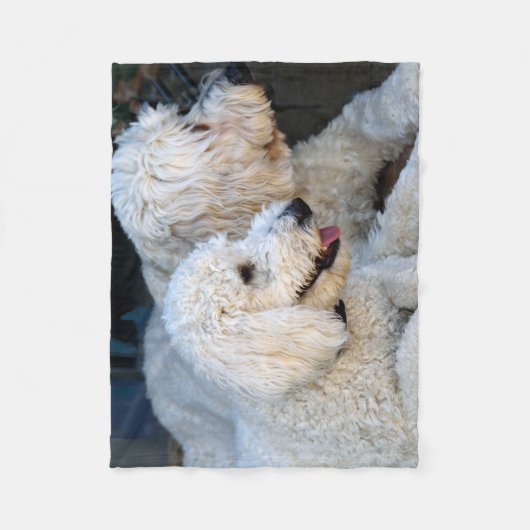 Cute Golden Doodles background Fleece Deken (Voorkant)
