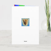 Cute Golden Festive Birthday Kat Kaart (Achterkant)