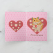 Cute Golden Hamster die een hart vasthoudt Feestdagen Kaart (Binnen)