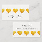 Cute Golden Hearts Visitekaartje (Voorkant / Achterkant)