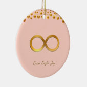 Cute Golden Infinity Symbol Keramisch Ornament (Rechts)