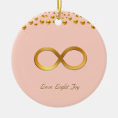 Cute Golden Infinity Symbol Keramisch Ornament (Voorkant)