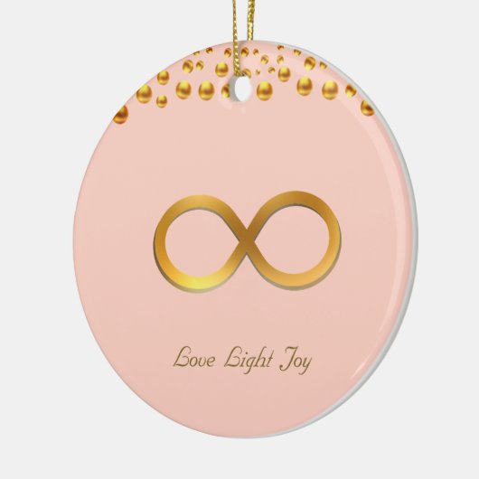 Cute Golden Infinity Symbol Keramisch Ornament (Links)