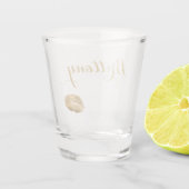 Cute Golden Kiss Lip Print Shot Glas (Achterkant)